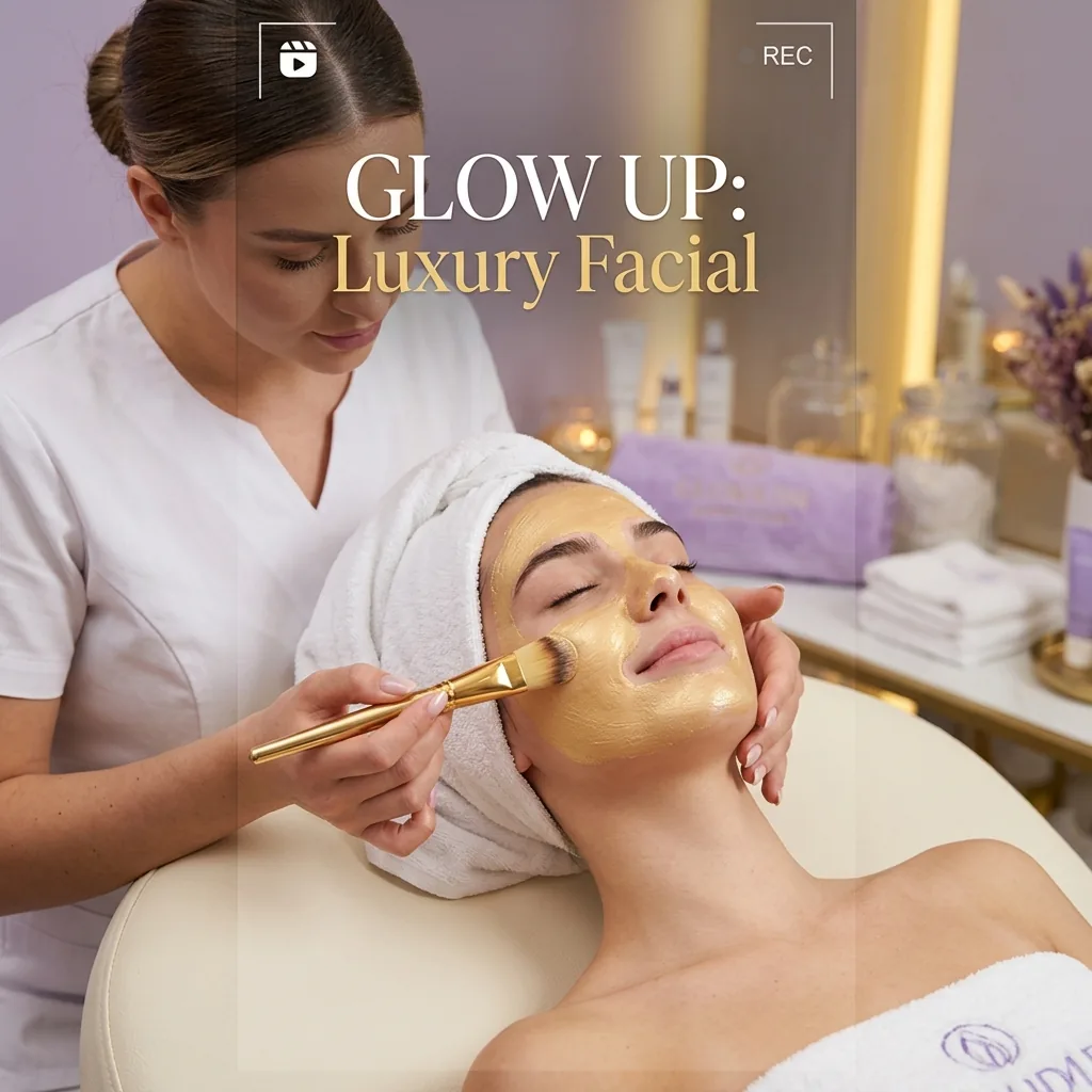 Gesichtsbehandlung mit goldener Maske – Züri Glow Instagram